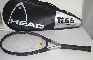 Head Ti S6 Titanium Tennis Racquet 4 1/8-1 with Bag
