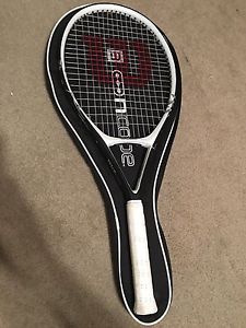 Wilson Black Whisper Hybrid OS 110 4 1/4 grip Tennis Racquet Ncode Case