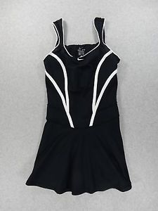 Nike Dri-Fit Polyester/Spandex Tennis Dress (Womens Medium) Black/White