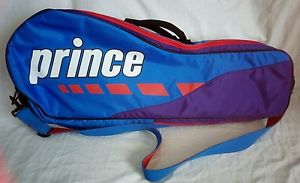 PRINCE MULTI RACQUET TENNIS BAG RED AND PURPLE AND BLUE CASE COVER RACKET