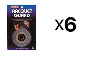 Tourna Racquet Guard Tape Tennis Head Protection Durable 20 Ft Roll (6-Pack)