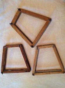 Lot Of 3 VINTAGE WOOD TENNIS RACQUET HEAD PRESSES