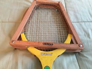 VINTAGE WILSON FAMOUS PLAYER WOOD TENNIS RACKET 40's Chris Evert RACQUET