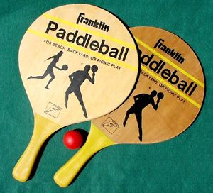 Franklin Paddleball Ball Set with Ball for Beach Park Backyard Play Wood Paddles