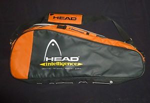 Head Tennis Racquet Bag Intelligence Black/ Orange Multi Pocket Racket Bag #992