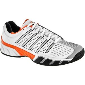 Mens K-Swiss Bigshot 2.5 Tennis Shoe 10.5     White/Black/Vibrant Orange  KSwiss