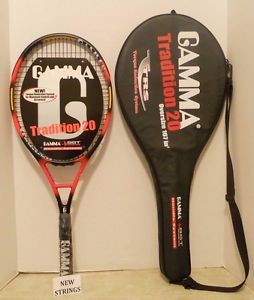 NEW Gamma Tradition 20 OS 107 Tennis Racquet 4 3/8 - NEW STRINGS