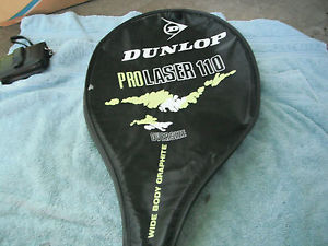 Dunlap Pro Laser 110 Oversize Wide Body Graphite Tennis Racquet With Head Cover