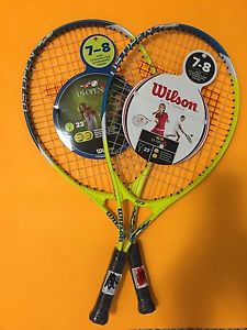 Lot of 2x WILSON US Open 23" Junior Tennis Racquets for Kids 7 to 8 NWT