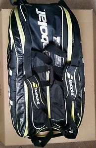 BABOLAT PURE AERO YELLOW 12 PACK RACQUET BAG RAFAEL NADAL EDITION USED CONDITION