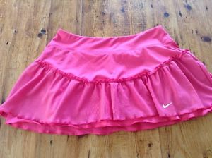 Nike Dri Fit Tennis Skirt Size  Small Pink Fuscia Ruffled PRISTINE!!