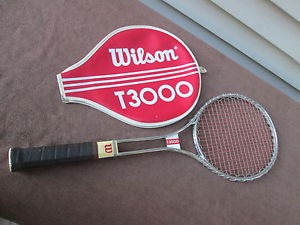 Estate Fresh Vintage Wilson T3000 Tennis Racquet with Zippered Case. Nice One.