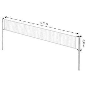 Filet de badminton Tremblay Filet badminton 1mm simpl Noir 64383 - Neuf