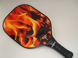GENTLY USED PICKLEBALL PADDLE FIRE FLAME W400  PICKLE BALL LIGHT THIN