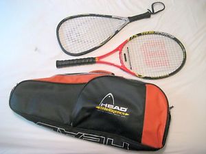 Head Bag, Wilson Tennis/Racquetball Racquet with Accesories,  4 1/4 Grip