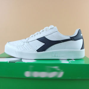 Diadora Heritage Borg ELITEL. III - White & Blue- Real Leather