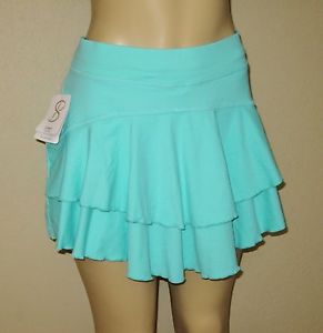 New Sofibella Women`s 14" Tennis Skort Size Large aqua shorts skirt