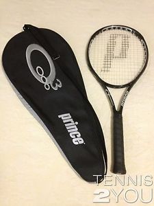 Prince O3 Speedport Black 100 mid Tennis Racket- Grip 4 1/2