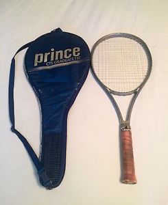 Vintage 1988 PRINCE CTS Graduate 110 Tennis Racquet W/ Carrying Case  4 3/8