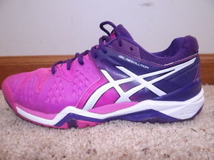 Asics Womens GEL-Resolution Multi-Color Tennis Shoes (size 9)