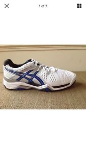 Brand New Men's Shoes ASICS Gel Resolution 6  Size 10.5-White/Blue/Silver