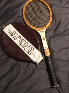 Vintage Wilson Jack Kramer Autograph Tennis Racquet 4 5/8 Grip Light with Case