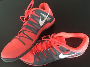 Nike Zoom Vapor 9 Tour Men’s Tennis Shoes - Sz 11.5 - Atomic Red/Grey 488000-614