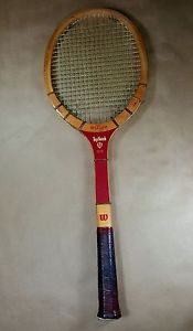 Vintage Wilson Wooden Wood Top Notch Tennis Racquet Racket Strata Bow SHIPS FREE