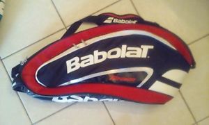 NEW BABOLAT RED/WHITE/BLACK TEAM BAG HOLDS 3/4 RACQUETS PLUS ACCESSORIES