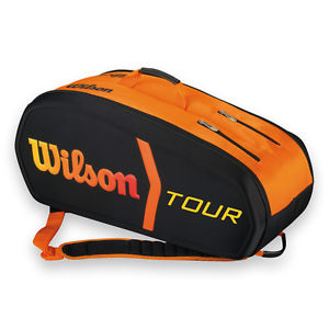 Wilson Tour Molded 2.0 Black/Orange 9 Pack Tennis Bag