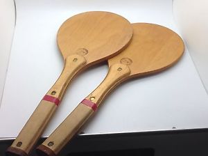 Vintage 1950s Game "SELLS AERIAL TENNIS CO. Paddles" - Lot of 2 Paddles