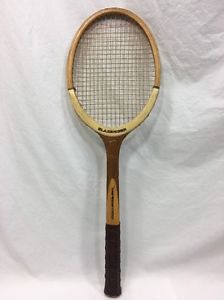 Vtg Slazenger Challenge No.1 Wooden Tennis Racket Made in England Medium 4 5/8