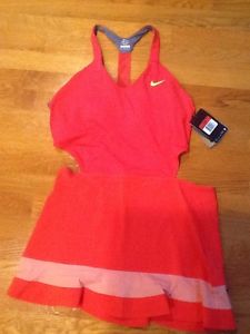 New Nike Womens Maria Sharapova Oz Premier Tennis Dress Daring Red  Large