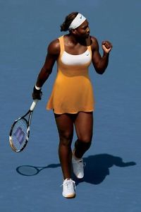 Nike Serena Tennis Dress ( M ) Buttercup Yellow & White Dri-fit