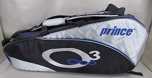 PRINCE O3 SPEEDPORT Royal Blue Silver 6 Pack Racquet Racket Bag USED
