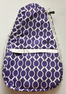 Glove It GloveIt Womens Tennis Backpack Chain Link Pattern Purple White