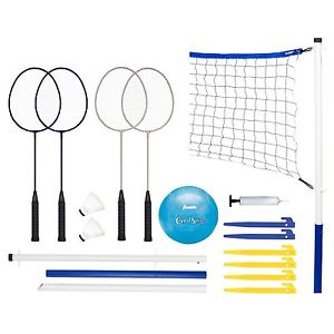 Franklin 50600 Sports Recreational Badminton and Volleyball Combo Set