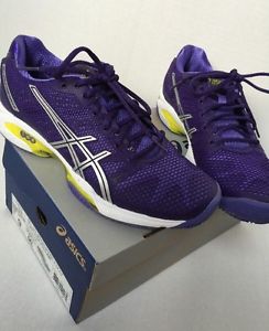 Asics Women's Gel Solution Speed 2 Clay Court Tennis Shoes 9 Purple Silver E451Y
