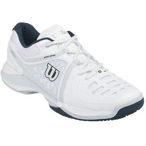 2016 Wilson nVision Elite Mens Performance Tennis Shoes White/Pear Gray/Coal