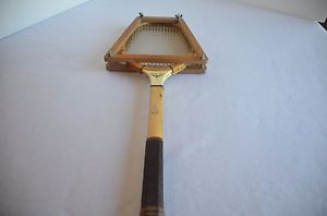 Vintage 1940 Wooden Wright & Ditson Speed Win Tennis Racket With Wooden Case