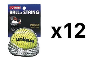 Tourna Ball-String Replacement-Fill N Drill Trainer-Sampras Trainer (12-Pack)