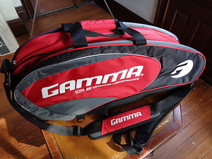 GAMMA RZR Six Pack Tennis Racquet Bag Red and Black