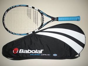 BABOLAT PURE DRIVE CORTEX OS 110 TENNIS RACQUET 4 5/8  27.5" (NEW STRINGS)
