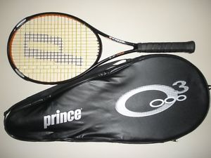PRINCE O3 TOUR  MP 100 TENNIS RACQUET 4 5/8 (NEW STRINGS)