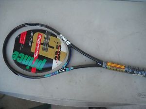 Prince ThunderBolt Longbody Oversize 100 Head 4 1/4  grip Tennis Racquet. Case