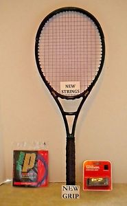 Prince Precision 690 MP 95 Tennis Racquet Racket 4 3/8 NEW STRINGS + GRIP - 28"