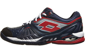 Lotto Raptor Ultra IV Speed Navy/Red Men's Tennis Shoe - Size 7