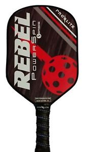 Pro-Lite Rebel PowerSpin Pickleball Paddle Black/ Red--BRAND NEW & FREE SHIPPING