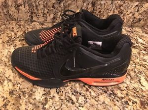 Nike Air Max Courtballistec 3.3 Rafa Nadal Black/Orange Tennis Shoe Size 11.5