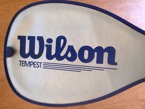 WILSON TEMPEST RACQUET BALL RACQUET WITH LEATHER HANDLE AND COVER Vintage